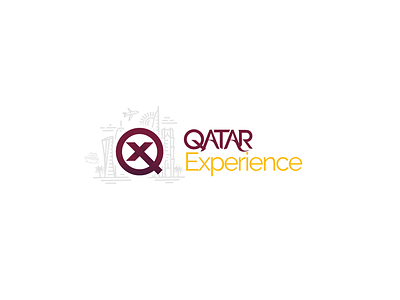Qatar Experience Logo Design branding creative logo graphic design illustration logo logo design qatar