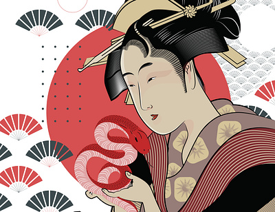 Violent Impulses girl illustration japanese art snake