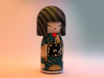 Willow World doll geisha japan kokeshi