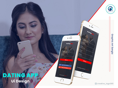 Dating App Design | Creative Design | Graphic Art Sangla appdesign application best dating apps branding creative dating dating apps design free dating apps graphic graphic design graphicdesign login logo paid dating apps photoshop register signin signup ui