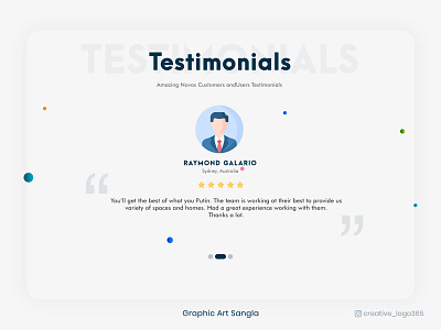 Testimonial Website UI Design  | Graphic Art Sangla