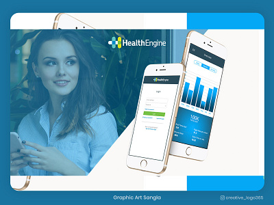 login Screen | Health Engine Application | Graphic Art Sangla