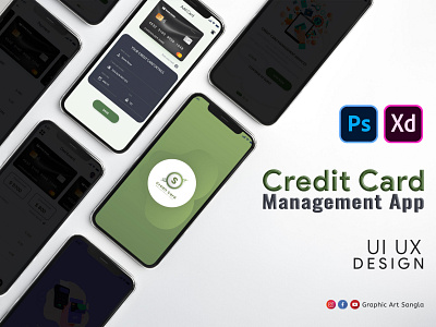 Credit Card Management App | App Design | Graphic Art Sangla