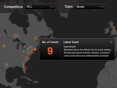 Share of Voice data visualization map