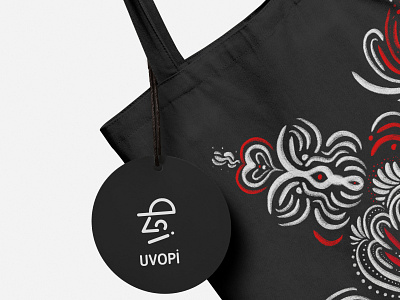 Branding and CLOTHING for UVOPI bag behance black branding clothes design drawing dribbble graphic design illustration logo medusa mockup uvopi ux zeus