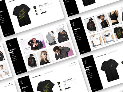 Web Design black branding clothes design graphic design illustration logo typography ui ux web design