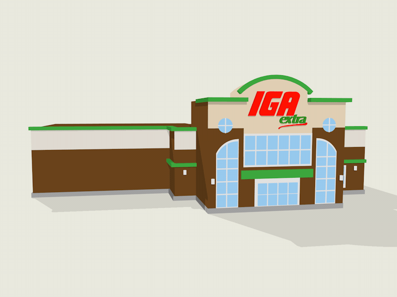 Grocery Store c4d cel shading grocery store supermarket