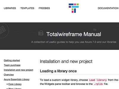 Totalwireframe Manual documentation manual totalwireframe wireframe wireframes