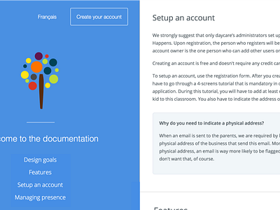 Documentation [wip] daycare documentation help interface lifehappens list saas ui user