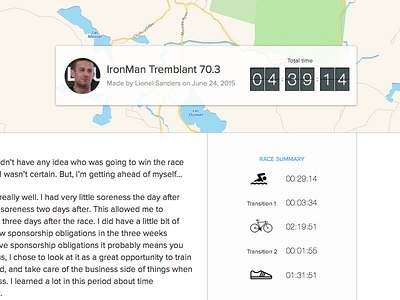 Detail on the race clock horloge profile race stats timer