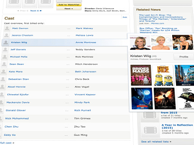 IMDB actor card - 3rd iteration actor card hover imdb list listing redesign