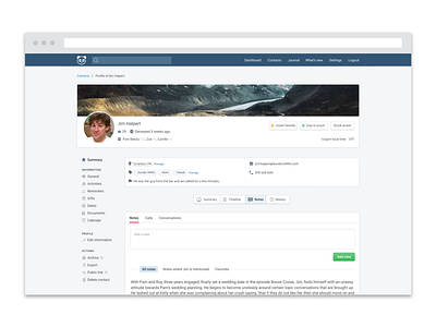 Profile page breadcrumb contact contact page favorite profile saas tag tags ui