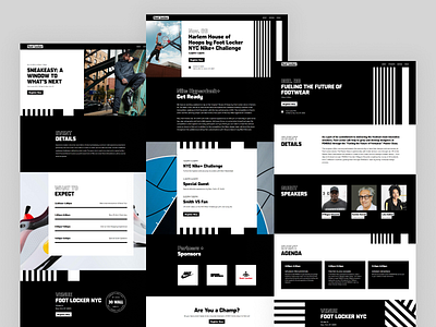 Client: Foot Locker branding design event event design figma foot locker splash splashthat ui