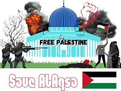 free Palestine alaqsa behance dribbble graphic design illustration palestine