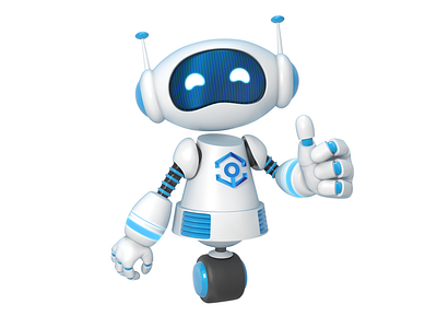 Robot 3d 3ds max cartoon character illustration robot