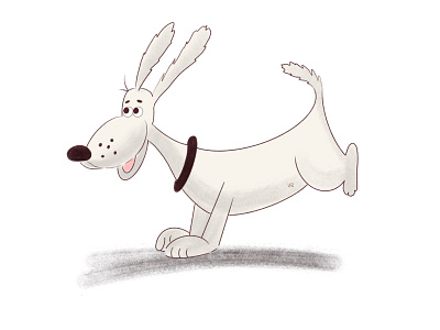 Digital Illustration - A Cute Gray Dog. animal animal character animals character character design childhood childish cute cute dog cute illustrations illustration illustrations pet