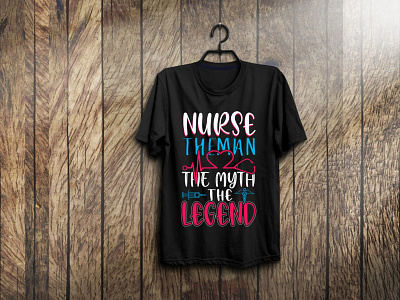 I will Make Nurse Typography Tshirt Design.