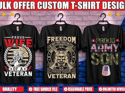 Army Veteran T-shirt Design. army branding design freedom graphic design graphicsdesign illustration illustrator logo minimal mother profession son tshirt tshirtdesign typography ui usa veteran