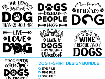 Dog Love T-shirt Design Bundle.