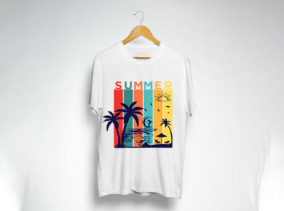 Summer T-Shirt Design. branding design graphic design illustrator summer surf surfing tshirt tshorts typography vibes