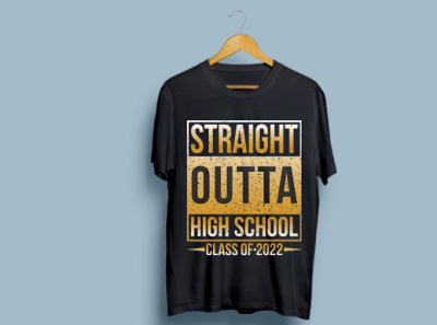 Typography Straight Outta High School T-shirt Design. branding design graphic design illustration minimal tshirt tshirtdesign tshorts typography