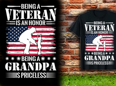 USA Veteran T-Shirt Design animation army graphic design illustrator logo love minimal motion graphics son tshirt typography ui usa veteran