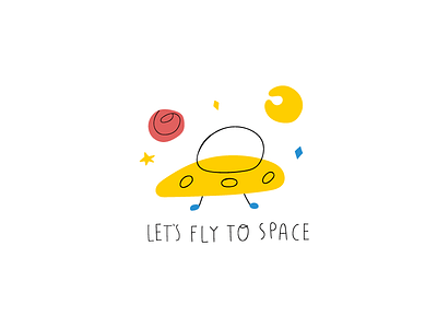 Cute spaceship art children clipart cosmos design flat graphic design illustration kid planet space spaceship ufo vector