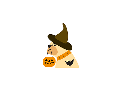 Halloween bulldog bat bulldog costume design dog flat fun funny halloween humor icon illustration vector