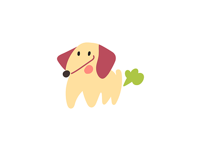 Fart cute dachshund design dog fart farting flat fun funny humor icon illustration smile vector