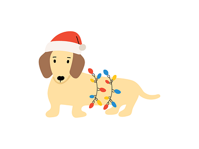 Christmas dachshund