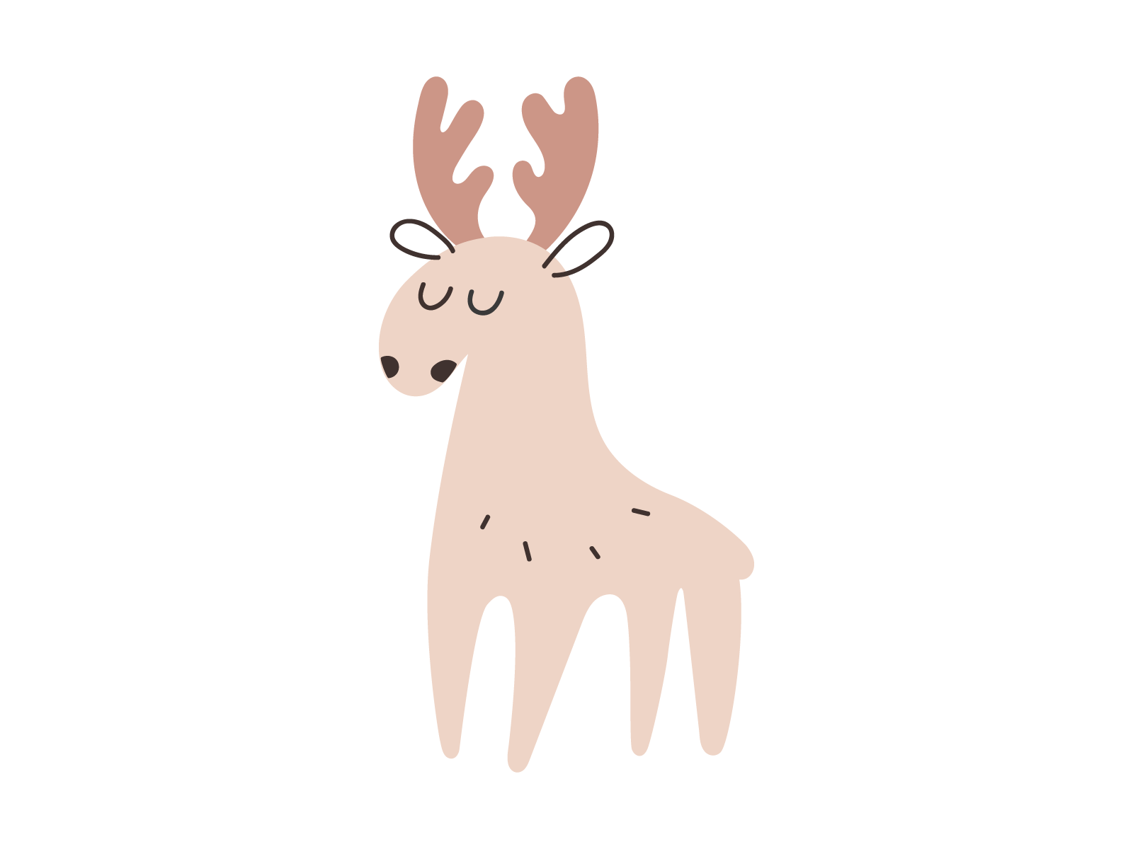 Moose animal christmas cute deer design flat forest fun funny icon illustration moose vector woodland