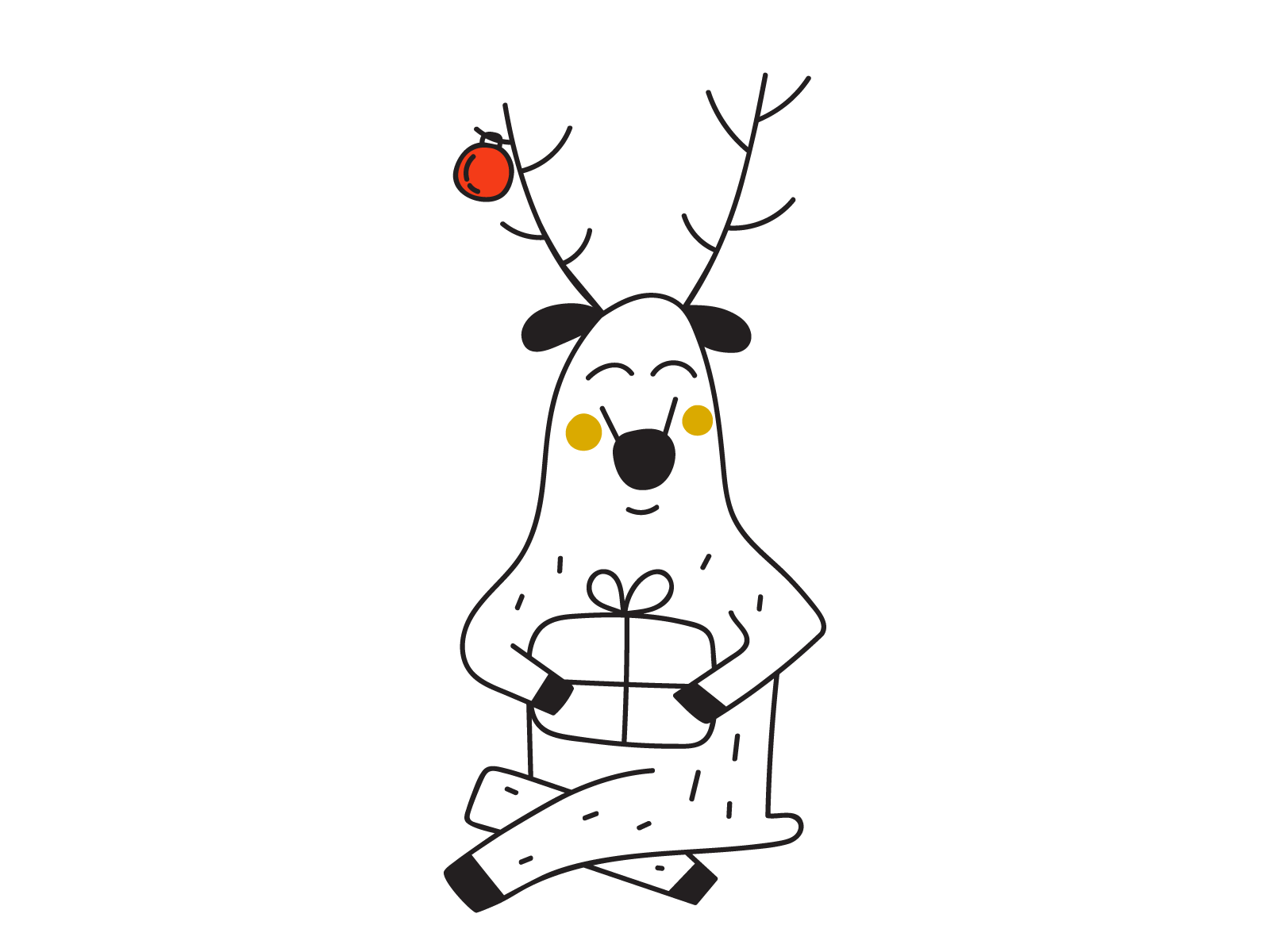 Christmas deer_4 christmas cute deer design forest fun happy icon illustration new year reindeer vector woodland xmas