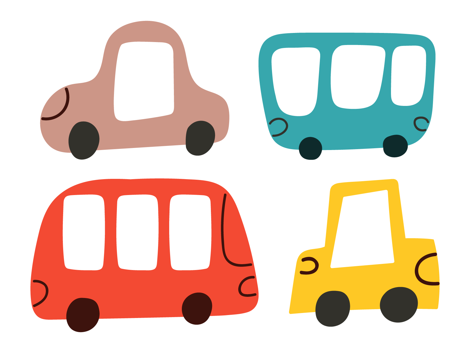 Little cars branding car children cute design flat icon illustration kid little toy vector vehicle