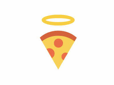 Holy pizza | logo deaign app flat food halo holy logo logotype mark pizza symbol