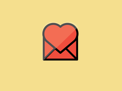 Love mail | logo design app love flat heart logo logotype mail mark message symbol