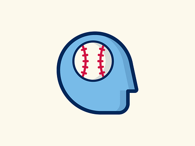 Hardball IQ ball baseball brain head logo mark sport symbol