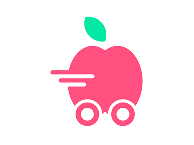 Apple apple delivery food healthy icon leaf logo mark speed symbol wheel