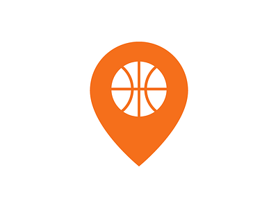 Basketball pin map ball basketball icon logo map mark pin sport symbol