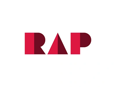 Rap letters logo music rap style word