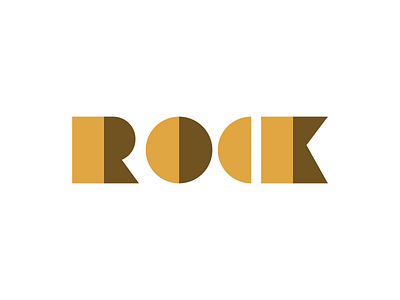 Rock letter logo mark music rock word