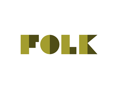 Folk folk letter logo music word