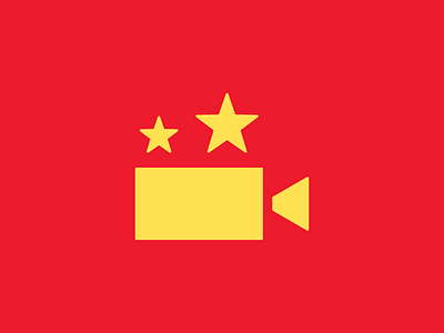 Chinese film studio camera china film icon logo mark red star studio symbol