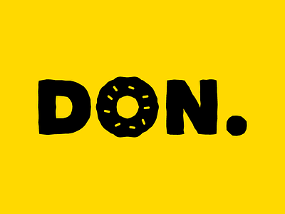 Don. candy don donut fast food icon logo mafia mark symbol