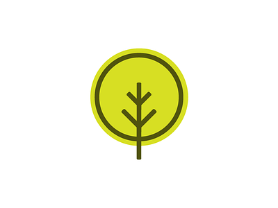 Tree bio green icon logo mark organic symbol tree