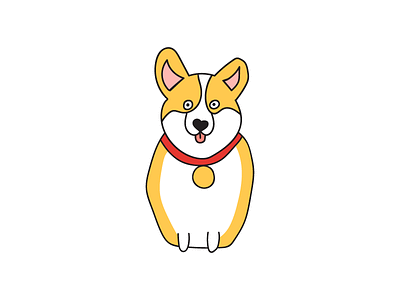 corgi corgi corgis dog flat icon illustration logo logotype mark symbol