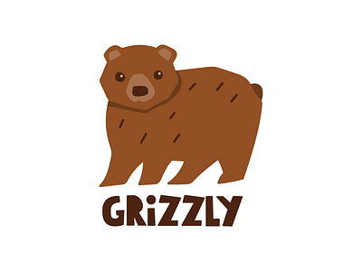 grizzly animal bear grizzly logo mark symbol