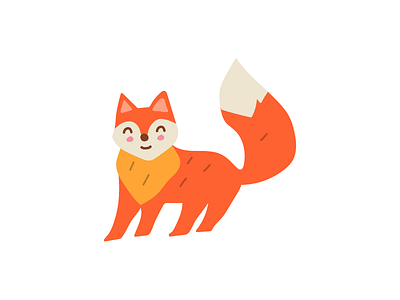fox animal design flat fox icon illustration logo mark symbol