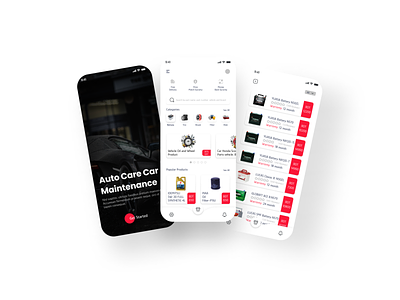 Auto Care Car Maintenance Apps UI