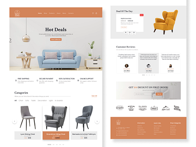 Decorly website landing page design