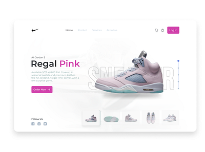 Nike Sneakers Landing Page app creative dashboard design figma illustration landing page logo minimal design nike product design shoes sneaker treands ui ui design ux design vector web ui website